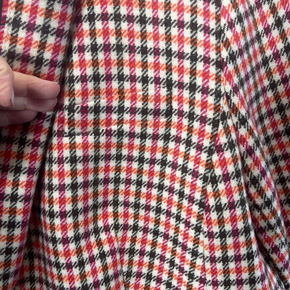 Talbots Blazer Womens 18W Plaid Houndstooth Career Classic Preppy Tailored Chic - Picture 4 of 16